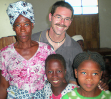 Picture. Steven with family from Mozambique